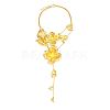 Zinc Alloy Flower Pendant Double Layer Y Necklaces for Women WG35735-01-1