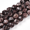 Dyed Natural Sesame Jasper Beads Strands G-T139-8mm-47D-4