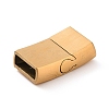 Ion Plating(IP) 304 Stainless Steel Rectangle Magnetic Clasps with Glue-in Ends STAS-E089-42G-A-3