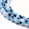 Handmade Evil Eye Lampwork Round Bead Strands X-LAMP-L055-4mm-07-3