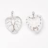 Natural Quartz Crystal Pendants G-G713-F09-2