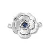Brass Pave Glass Connector Charms KK-Z073-32P-05-1