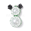 Glass Seed Beaded Snowman Pendants PALLOY-MZ00888-04-1
