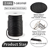  2 Rolls 2 Colors PVC Tubular Solid Synthetic Rubber Cord OCOR-NB0002-56-2