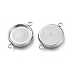Non-Tarnish 304 Stainless Steel Cabochon Connector Settings STAS-I161-03E-P-2