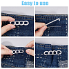 9Pcs 3 Colors Oval Link Chain Alloy Adjustable Jean Button Pins FIND-DC0007-87-4