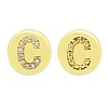 Brass Micro Pave Clear Cubic Zirconia Beads KK-T030-LA843-CX3-3