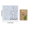 PET Plastic Hollow Out Drawing Painting Stencils Templates DIY-WH0244-225-2