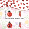 100Pcs 2 Styles Ladybug Resin Cabochons MRMJ-YW0001-079-3