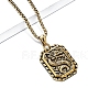 Retro Chinese Style Dragon-Shaped Titanium Steel Pendant Box Chain Necklaces PW-WGA2FFF-02-2