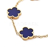 Flower Resin Link Chain Bracelets BJEW-K247-01G-04-2