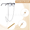 3Pcs 3 Colors Iron Eyeglasses Chains AJEW-CN0006-08-6