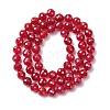 Lab Grown Red Corundum Beads Strands G-Z123-A01-6mm-3