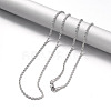 304 Stainless Steel Rope Chain Necklaces NJEW-F195-05C-P-2