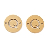 PVD Vacuum Plating 201 Stainless Steel Hollow Flat Round Links FIND-R149-03Q-G-1