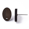 Walnut Wood Stud Earring Findings MAK-N033-006-3
