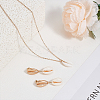 ANATTASOUL Nnatural Shell Dangle Stud Earrings & Pendant Necklace SJEW-AN0001-11-7
