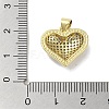 Rack Plating Brass Micro Pave Clear Cubic Zirconia
 Pendants KK-R163-03G-3