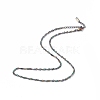 Ion Plating(IP) 304 Stainless Steel Singapore Chain Necklace for Men Women NJEW-K245-013D-1
