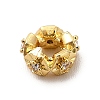 Rack Plating Brass Cubic Zirconia Spacer Beads KK-G458-10A-G-1