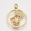 Brass Cubic Zirconia Pendants & Stud Earrings & Adjustable Rings Jewelry Sets SJEW-S043-06-6