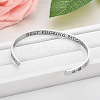Inspirational Stainless Steel Cuff Bangles for Men Women FS-WG0E735-11-1