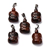 Natural Mahogany Obsidian Pendants G-B127-06P-09-2