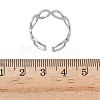 304 Stainless Steel Cuff Rings for Women RJEW-A079-08D-P-5
