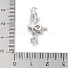 Brass Pave Clear Cubic Zirconia Pendants KK-Z061-14P-02-3