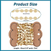 5M Rack Plating Brass Handmade Flat Sequin Chains CHC-SC0001-11-2