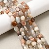 Natural Multi-Moonstone Beads Strands G-F547-06-B-2