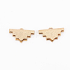 Brass Ribbon Crimp Ends KK-G385-01LG-2