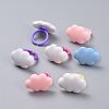 Acrylic Cuff Finger Rings RJEW-JR00271-M-1