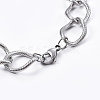 304 Stainless Steel Stud Earrings & Necklace Jewelry Sets SJEW-L133-08P-3