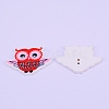 2-Hole Printed Wooden Buttons WOOD-WH0104-19-1