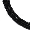 Natural Black Onyx Beads Strands G-A129-2mm-25-A-3