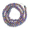 Electroplated Natural Lava Rock Beads Strands G-S352-30A-02-2