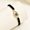 Zinc Alloy and Rhinestone and Resin Link Bracelets WGE843B-02-1