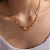 304 Stainless Steel Pave Green Cubic Zirconia Snake Pendant Necklaces for Women WGE46FD-01-4