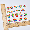DICOSMETIC 72Pcs 18 Styles Rainbow Color Alloy Enamel Pendants ENAM-DC0001-26-3