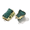 Raw Rough Natural Dyed Quartz Crystal Links Connector Charms G-K189-04LG-01-2