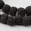 Natural Lava Rock Round Beads Strands X-G543-2-1