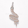 Brass Micro Pave Cubic Zirconia Pendants ZIRC-K074-26-01P-1