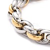 304 Stainless Steel Rope Chain Bracelet for Men Women BJEW-Z011-19GP-2