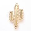 Long-Lasting Plated Brass Micro Pave Cubic Zirconia Links ZIRC-S053-04G-1