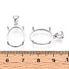 925 Sterling Silver Pendant Claw Cabochon Settings STER-N016-44B-P-3