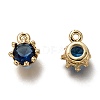 Brass Micro Pave Cubic Zirconia Charms LS-ZIRC-I051-03G-07-2