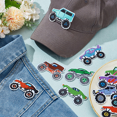 Cross Country Vehicle Polyester Computerized Embroidery Iron on/Sew on Patches PATC-WH0014-37-1