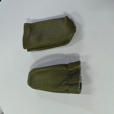 Leather Thimble Finger Protectors DIY-XCP0001-83B-1