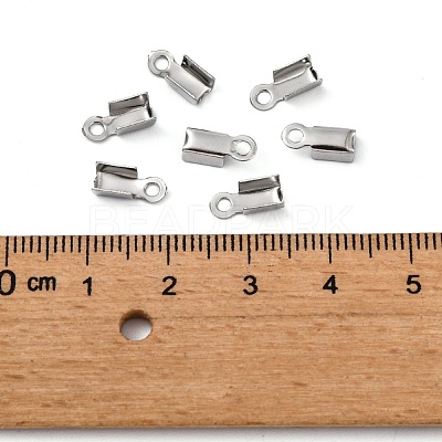 Tarnish Resistant 304 Stainless Steel Folding Crimp Ends X-STAS-R063-29-1